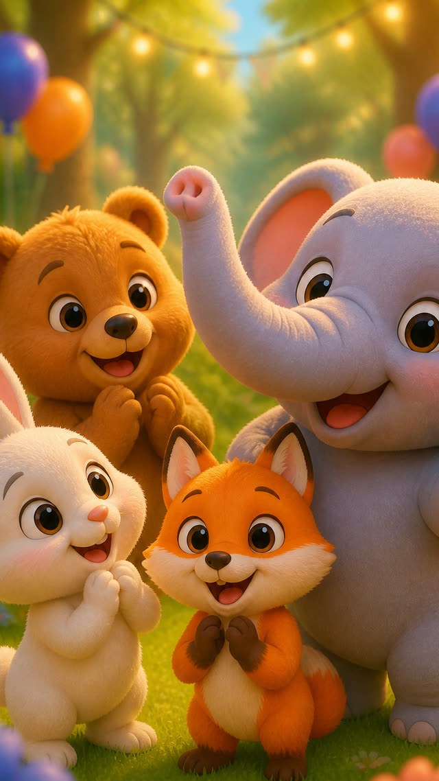 Scene 3 - Magical Forest Animal Party