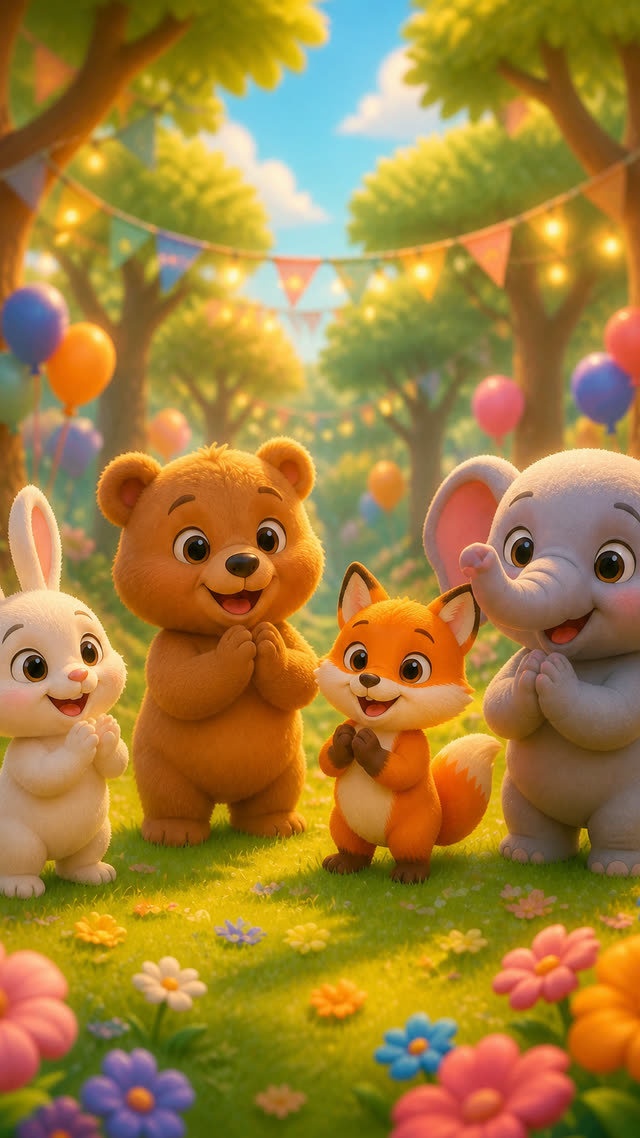 Scene 4 - Magical Forest Animal Party