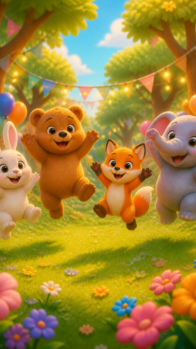 Scene 5 - Magical Forest Animal Party