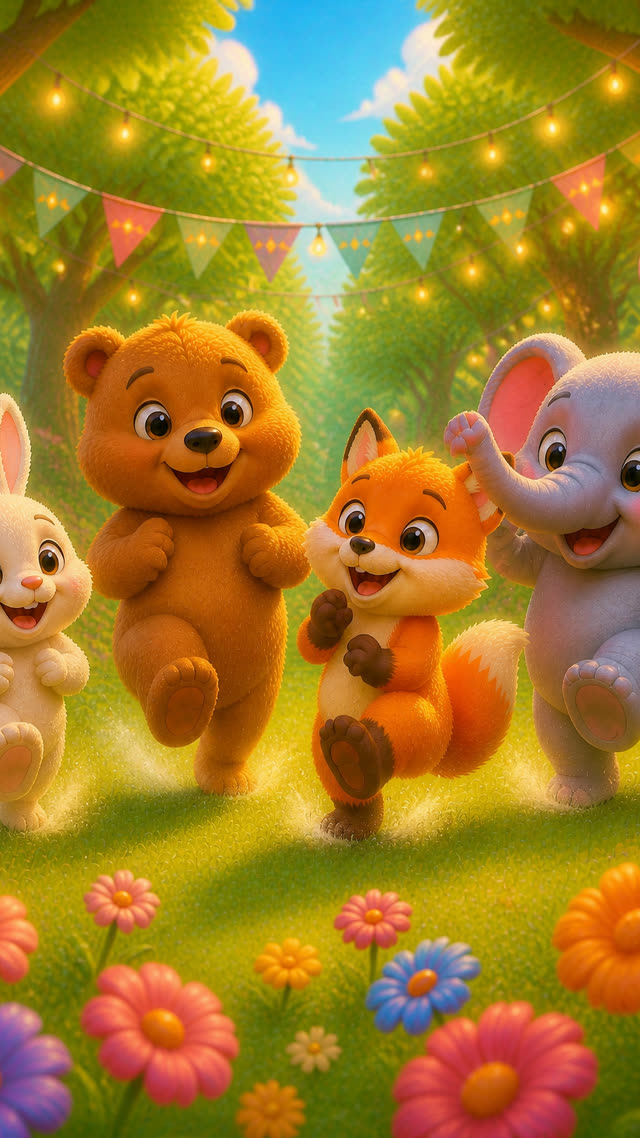 Scene 15 - Magical Forest Animal Party