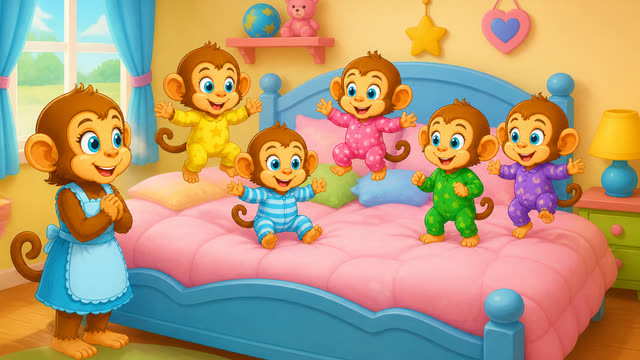 Scene 1 - Five Little Monkeys Jumping on the Bed