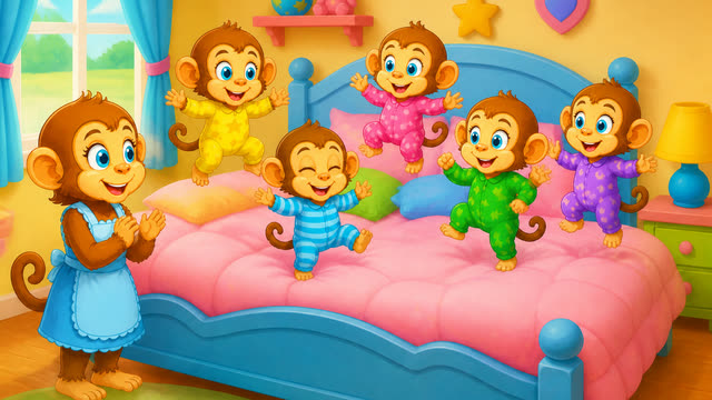 Scene 2 - Five Little Monkeys Jumping on the Bed