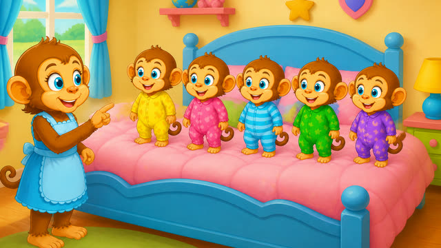 Scene 3 - Five Little Monkeys Jumping on the Bed