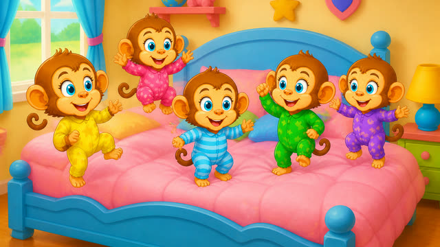 Scene 5 - Five Little Monkeys Jumping on the Bed
