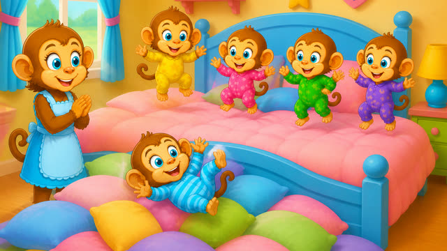 Scene 6 - Five Little Monkeys Jumping on the Bed