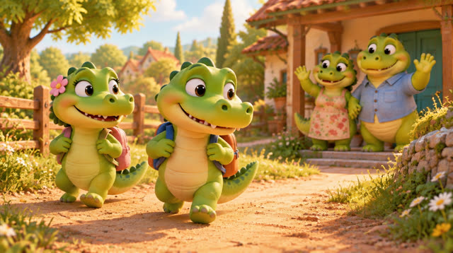 Scene 4 - Un crocodile s’en allant à la guerre