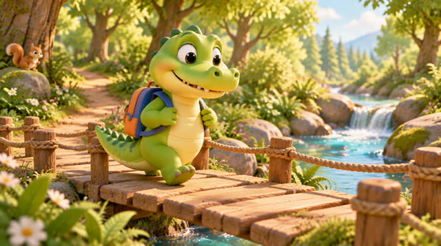 Scene 5 - Un crocodile s’en allant à la guerre
