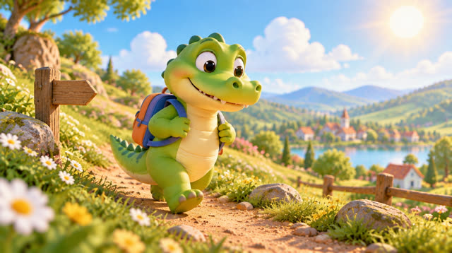 Scene 6 - Un crocodile s’en allant à la guerre