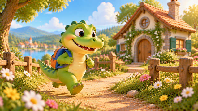 Scene 10 - Un crocodile s’en allant à la guerre
