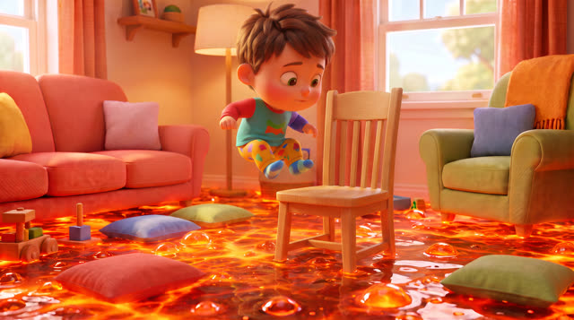 Scene 5 - Don’t Step on the Lava! 🔥 | Fun Floor Is Lava Song for Kids | Wiggle Giggle Go!