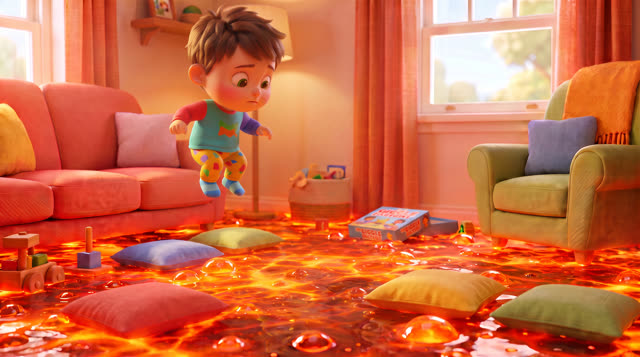 Scene 6 - Don’t Step on the Lava! 🔥 | Fun Floor Is Lava Song for Kids | Wiggle Giggle Go!