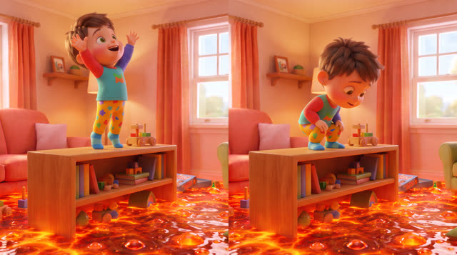 Scene 9 - Don’t Step on the Lava! 🔥 | Fun Floor Is Lava Song for Kids | Wiggle Giggle Go!