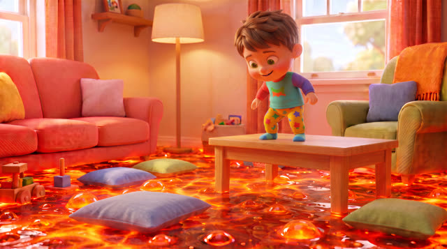 Scene 10 - Don’t Step on the Lava! 🔥 | Fun Floor Is Lava Song for Kids | Wiggle Giggle Go!