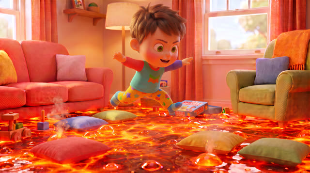 Scene 11 - Don’t Step on the Lava! 🔥 | Fun Floor Is Lava Song for Kids | Wiggle Giggle Go!