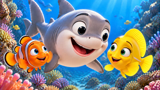 Scene 8 - Ten Little Fish and a Silly Shark