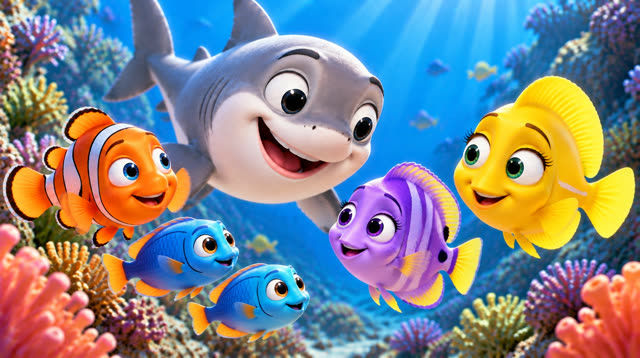 Scene 9 - Ten Little Fish and a Silly Shark