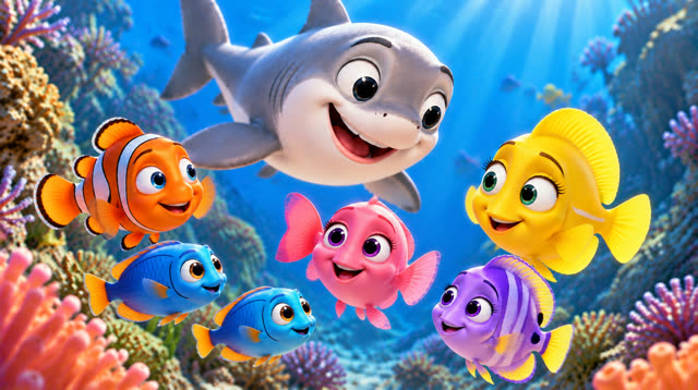 Scene 10 - Ten Little Fish and a Silly Shark