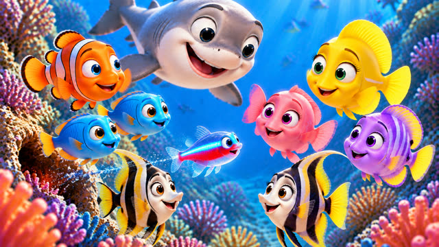 Scene 14 - Ten Little Fish and a Silly Shark