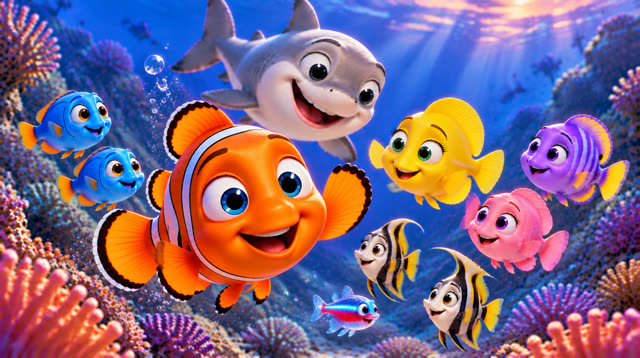 Scene 17 - Ten Little Fish and a Silly Shark