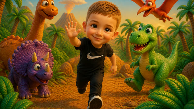 Scene 1 - Dinosaur ABC song
