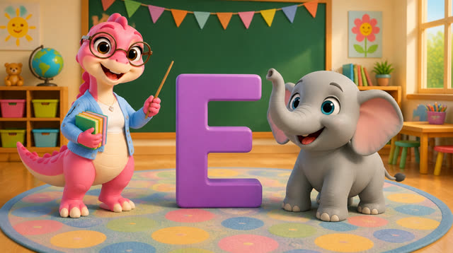 Scene 10 - Five Little Dinos Learn the ABCs – A to M