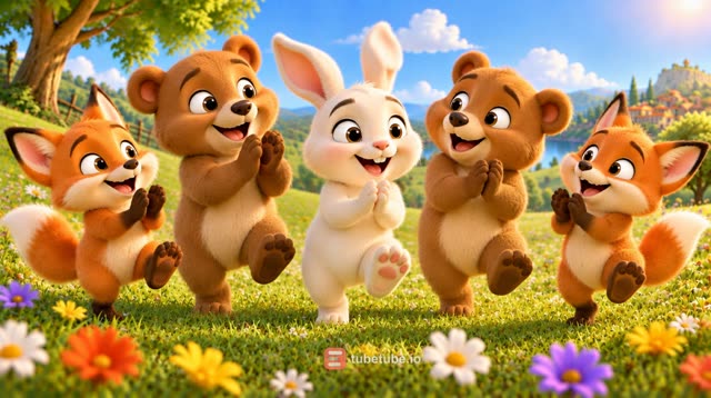 Scene 8 - Five Little Animal Friends