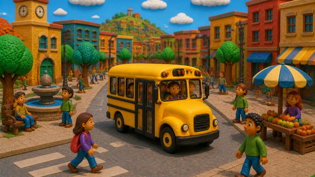 Scene 10 - Wheels on the Bus Bounce Along