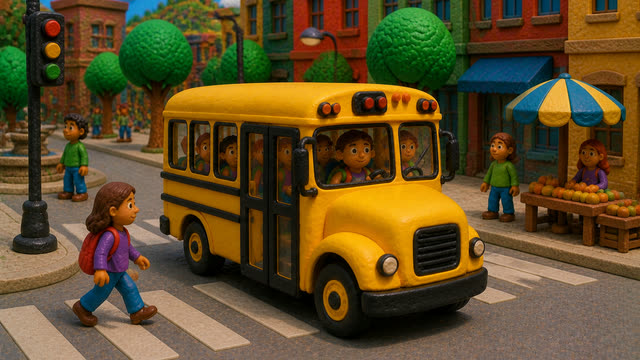 Scene 12 - Wheels on the Bus Bounce Along