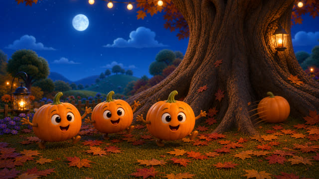Scene 4 - Five Spooky Pumpkins