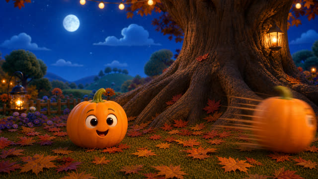 Scene 6 - Five Spooky Pumpkins