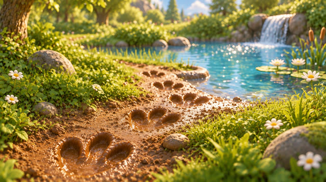 Scene 10 - Baby Dino and the Mystery Footprints! 🐾