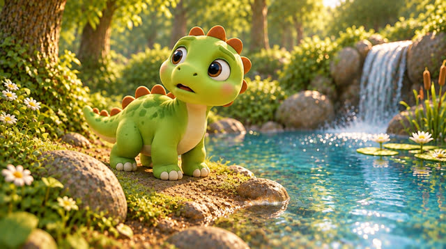 Scene 11 - Baby Dino and the Mystery Footprints! 🐾