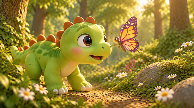 Scene 12 - Baby Dino and the Mystery Footprints! 🐾