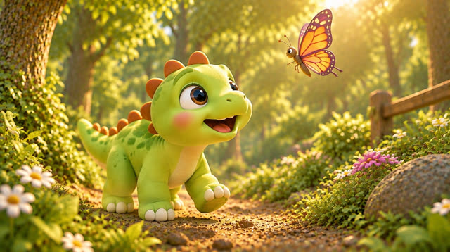 Scene 13 - Baby Dino and the Mystery Footprints! 🐾