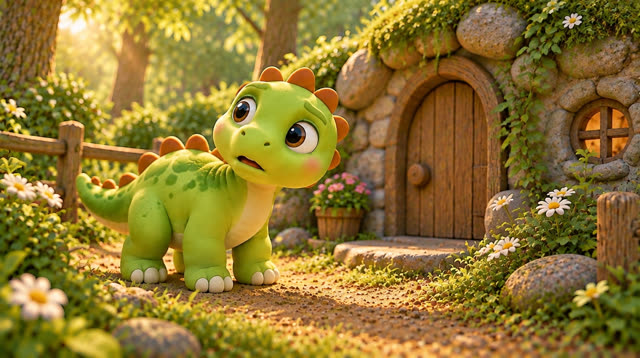 Scene 16 - Baby Dino and the Mystery Footprints! 🐾