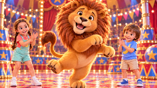 Scene 2 - Ohh La La! 🦁🐒 Lion & Monkey Banana Dance 🍌 | Fun Kids Song