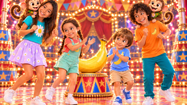 Scene 9 - Ohh La La! 🦁🐒 Lion & Monkey Banana Dance 🍌 | Fun Kids Song