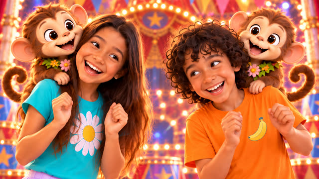 Scene 10 - Ohh La La! 🦁🐒 Lion & Monkey Banana Dance 🍌 | Fun Kids Song
