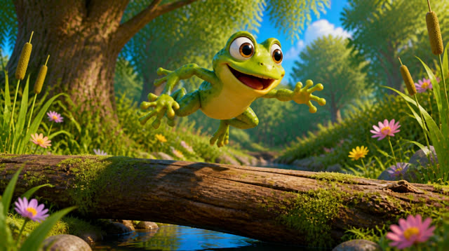 Scene 9 - jump jump little frog