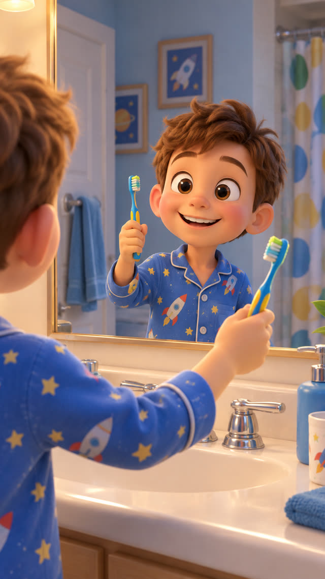 Scene 1 - Brush! Brush! Brush! 🪥 | Fun Tooth Brushing Song for Kids