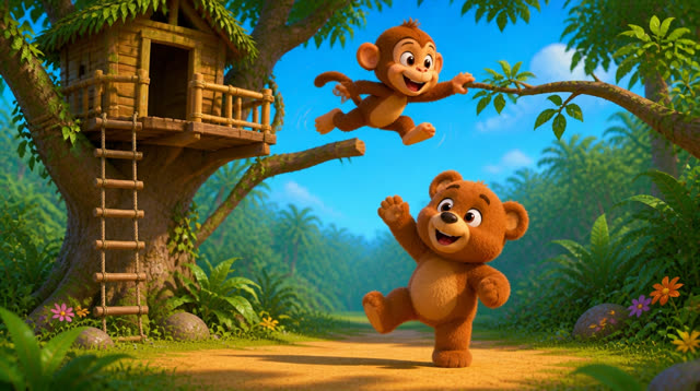 Scene 8 - Teddy Bear's Jungle Dance