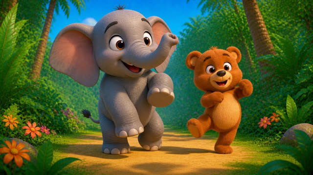 Scene 10 - Teddy Bear's Jungle Dance