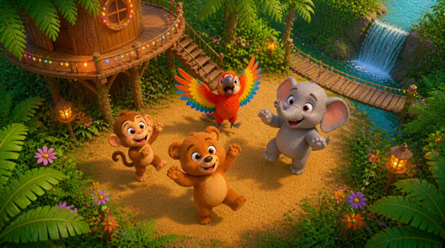 Scene 17 - Teddy Bear's Jungle Dance