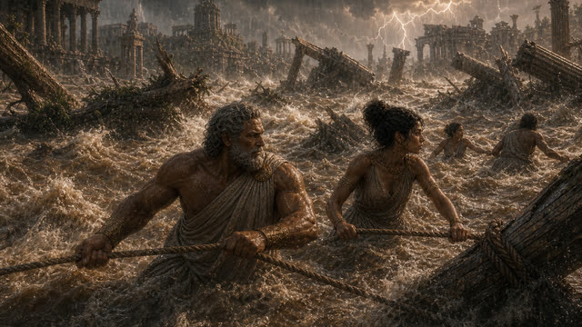 Scene 25 - Le Déluge de Deucalion