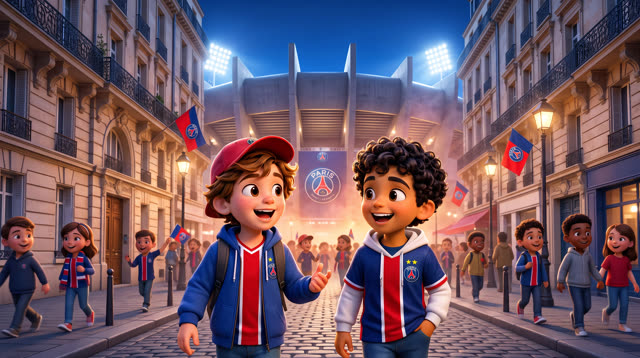 Scene 2 - Noah & Mehdi découvrent le PSG 🔴🔵 | Tous ensemble on chantera | Lala Kids Planet
