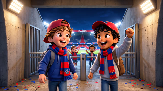 Scene 5 - Noah & Mehdi découvrent le PSG 🔴🔵 | Tous ensemble on chantera | Lala Kids Planet