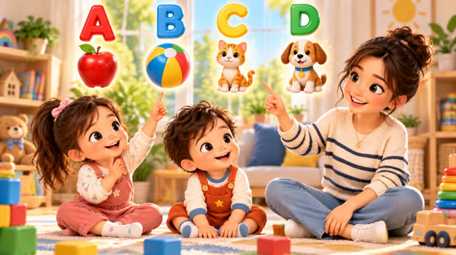 Scene 2 - HAPPY MAPLE HOUSE – ABC PHONICS SONG