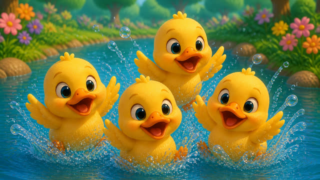Scene 4 - Five Little Ducks – Splash Splash! 🦆💦 | Fun Counting Song for Kids | TinyTale Town