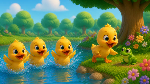 Scene 6 - Five Little Ducks – Splash Splash! 🦆💦 | Fun Counting Song for Kids | TinyTale Town