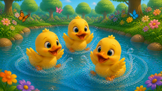 Scene 9 - Five Little Ducks – Splash Splash! 🦆💦 | Fun Counting Song for Kids | TinyTale Town